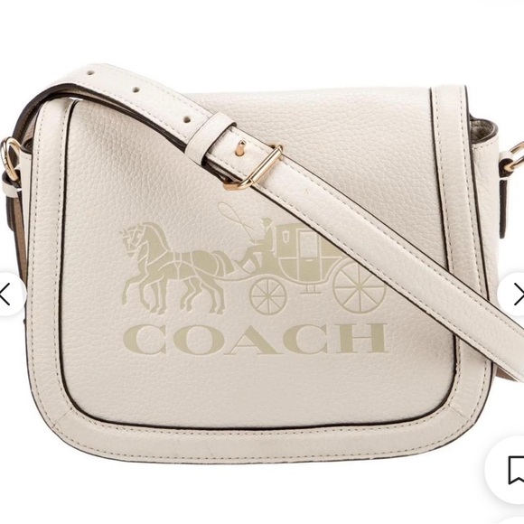 Coach Handbags - Coach Cream Saddle Bag